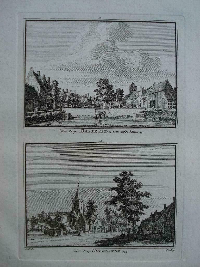 55-56 / Oudelande / Baarland / te zien van uit de, Antiek en Kunst, Ophalen of Verzenden