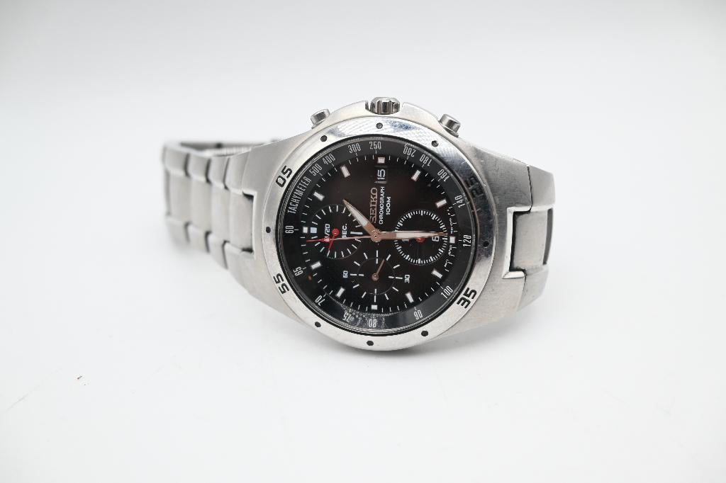 Seiko SND417P1, Seiko, Zwart, Ophalen of Verzenden, Zo goed als nieuw