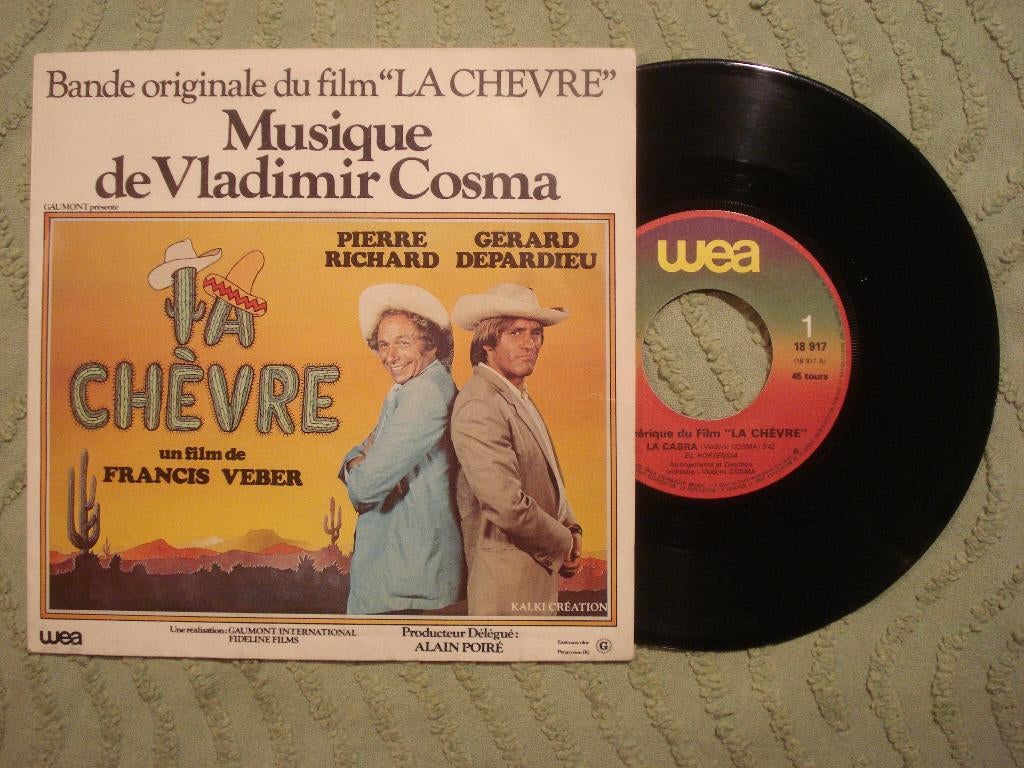 Vladimir Cosma 7" Vinyl Single: ‘OST La Chevre’ (Frankrijk), Ophalen of Verzenden, Gebruikt, Filmmuziek en Soundtracks