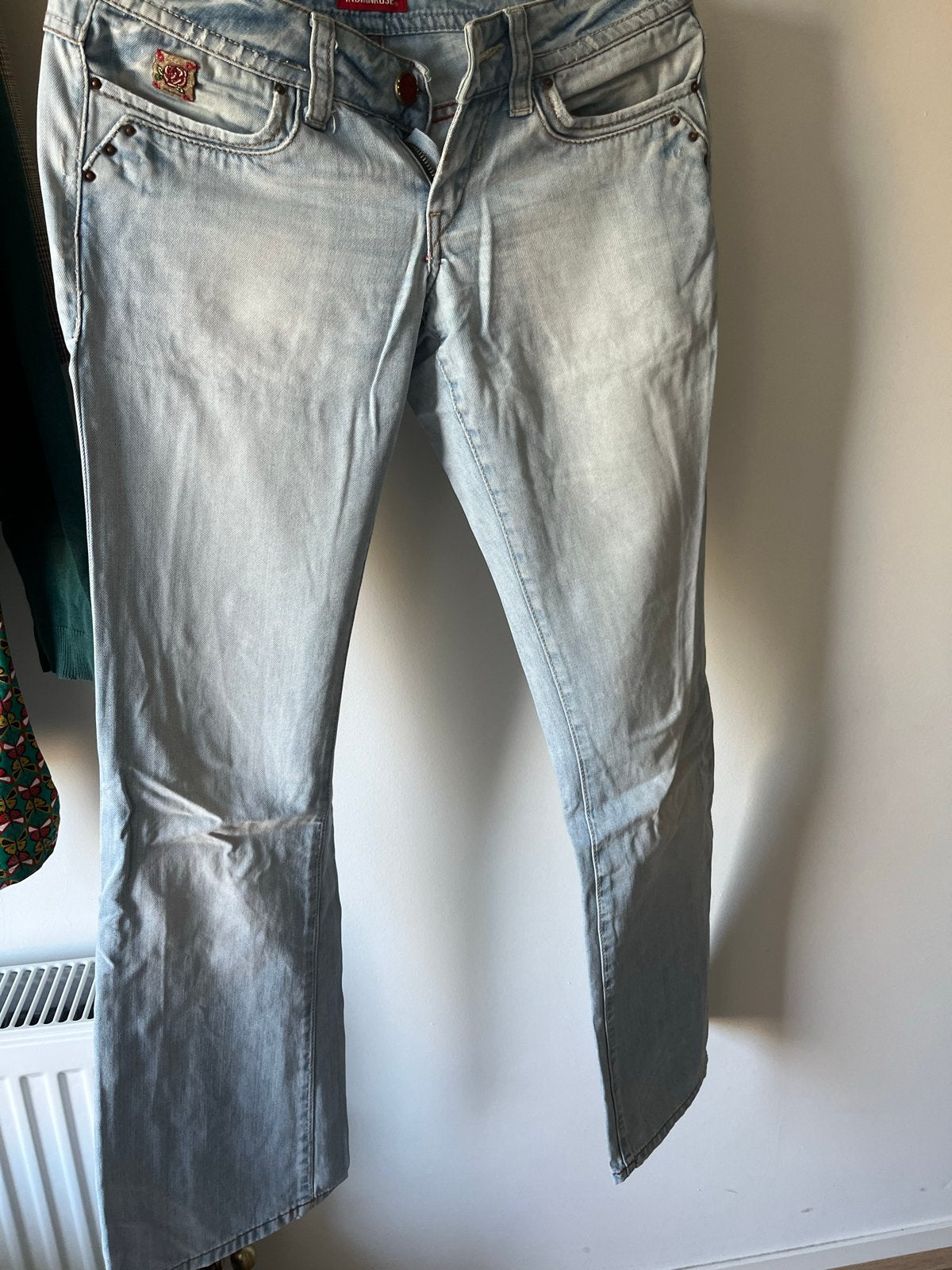 Indian Rose jeans - Lichtblauwe flared jeans, Ophalen of Verzenden, Gedragen, Blauw, W30 - W32 (confectie 38/40)