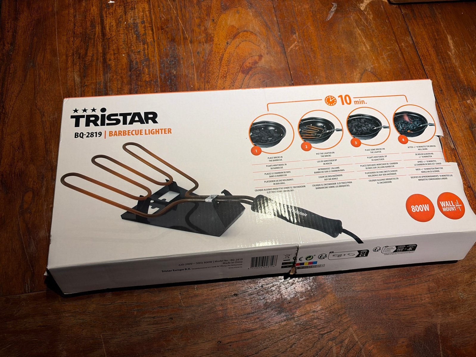 Nieuwe Tristar BQ-2819 Barbecue Lighter - 800W, Tuin en Terras, Ophalen of Verzenden, Nieuw