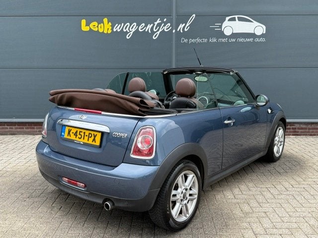 Mini Cabrio 1.6 Cooper Chili *leder *stoelverw. *xenon *navi, Auto's, Euro 5, Stoelverwarming, Gebruikt, 4 cilinders