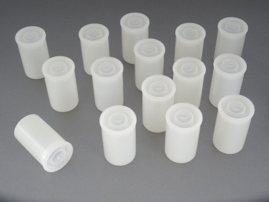 25 stuks plastic fotorol kokertjes / potjes / opbergpotjes, Ophalen of Verzenden, Nieuw
