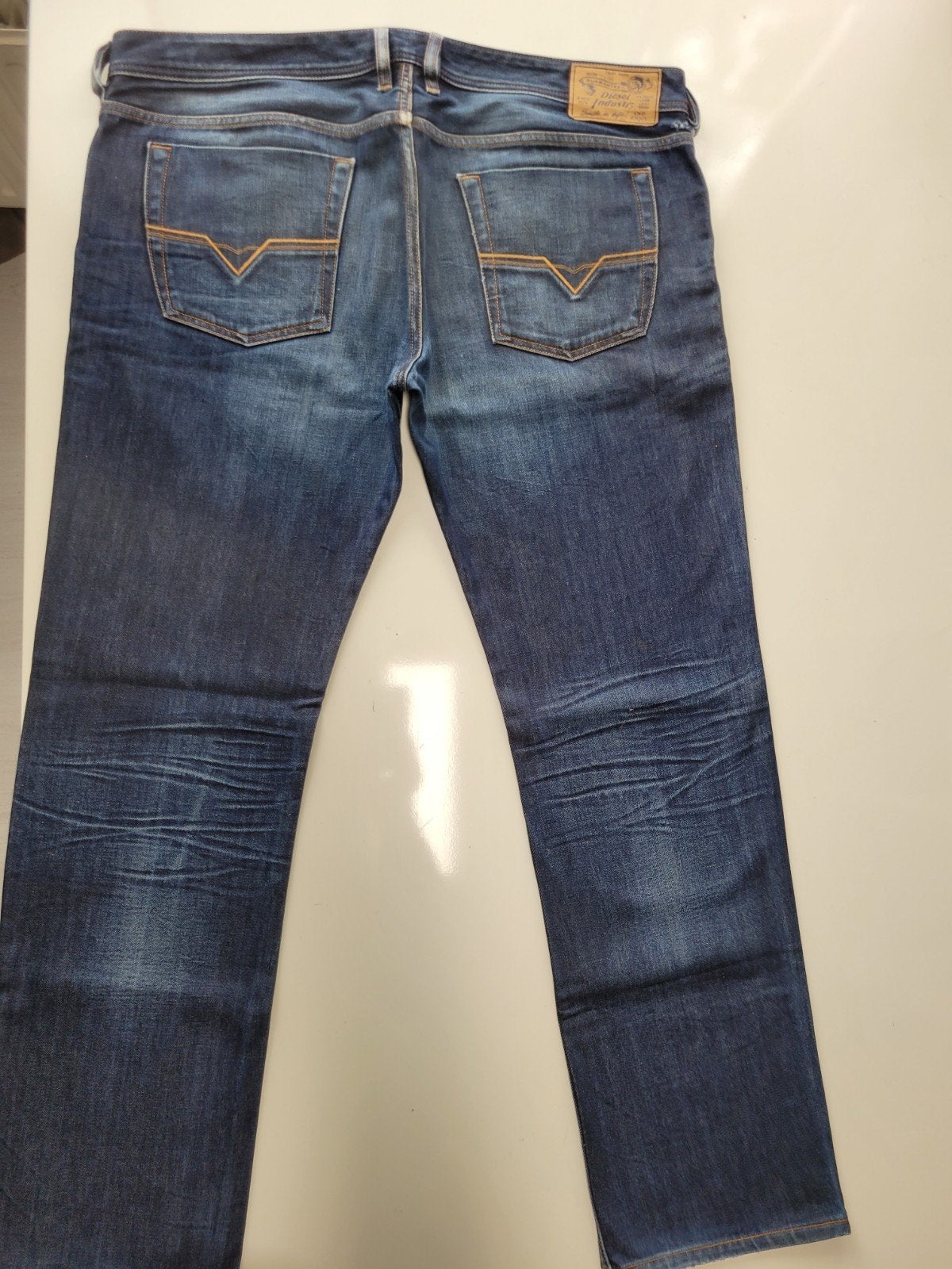 ZGAN CLASSIC DIESEL ZATINY REGULAR BOOTCUT JEANS SIZE 40/34, Ophalen of Verzenden, Zo goed als nieuw, Blauw, W33 - W34 (confectie 48/50)