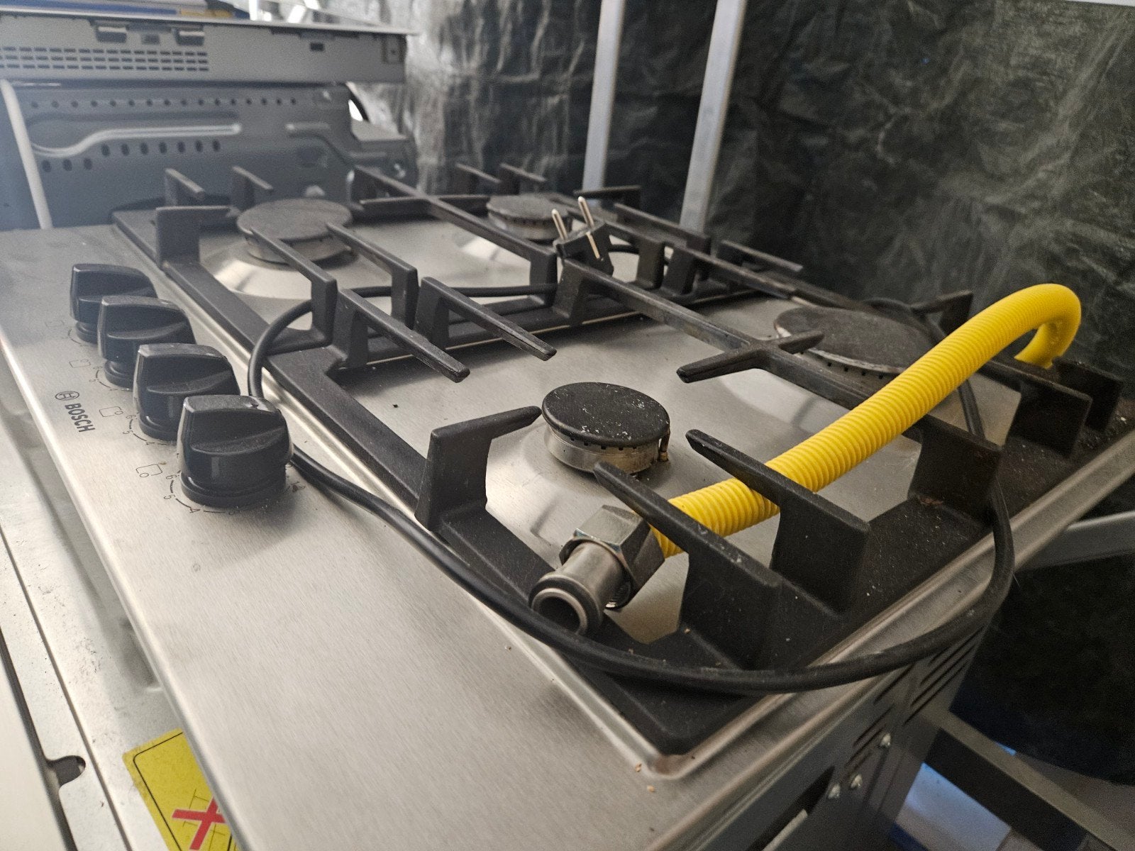 Bosch gaskookplaat - 4 branders, Ophalen, Gebruikt, 4 kookzones, Inbouw