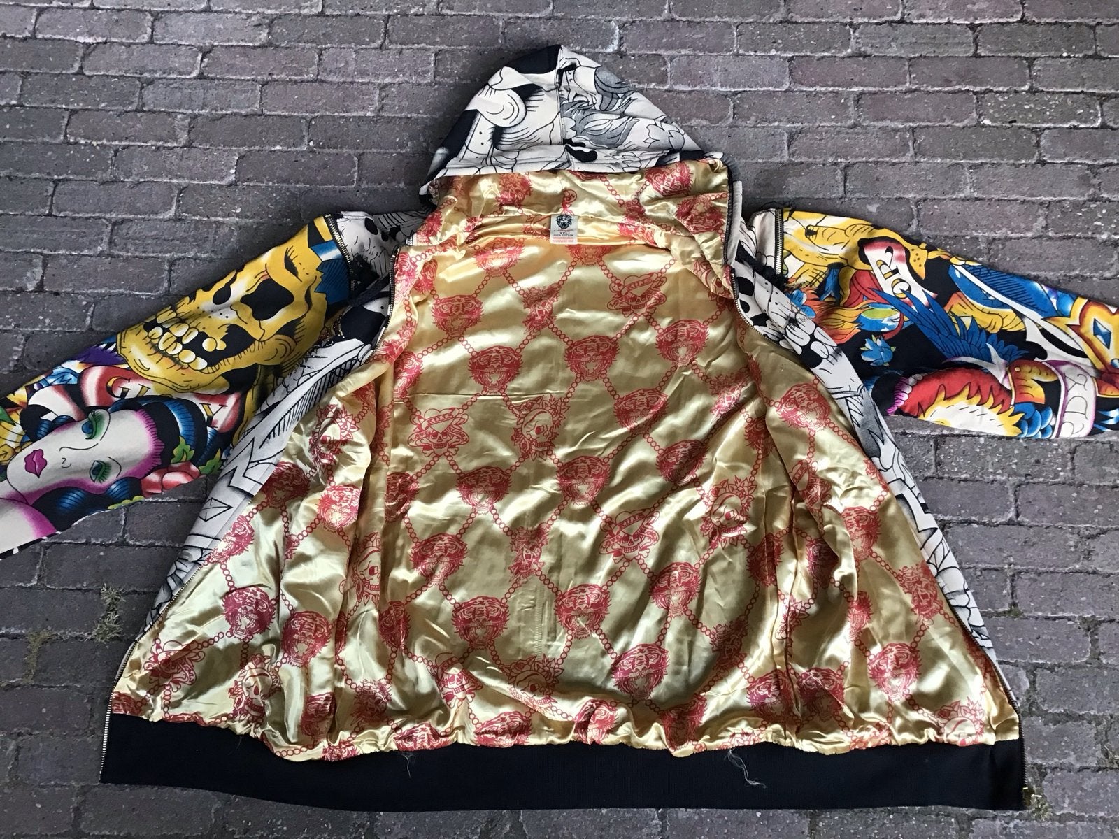Ed Hardy Hoodie XXL - Opvallend design met tijgerprint, Ophalen of Verzenden, Gedragen