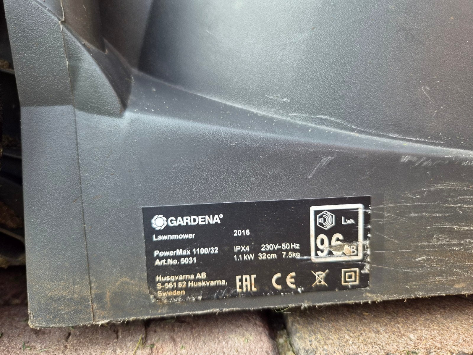 GARDENA Elektrische grasmaaier PowerMax 1100/32, Ophalen, Cirkelmaaier, Gebruikt, Elektrische grasmaaier