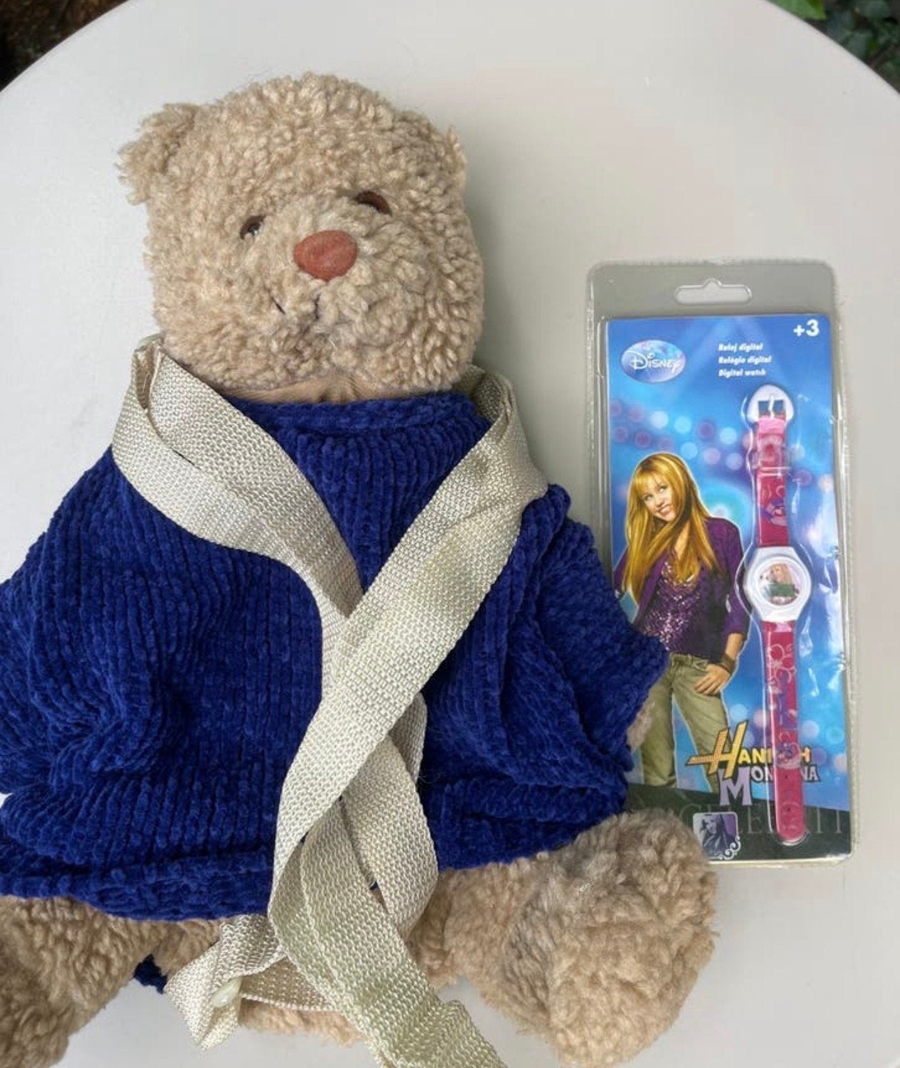 Vintage Teddybeer Rugzak & Hannah Montana Horloge (Nieuw), Verzamelen, Disney, Ophalen of Verzenden, Overige figuren, Zo goed als nieuw
