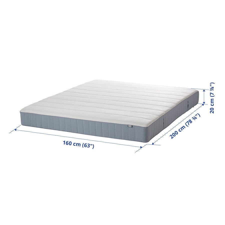 Matras+Matrasbeschermer+Hoeslakens 200x160 IKEA VESTEROY, Ophalen, Tweepersoons, Zo goed als nieuw, Matras