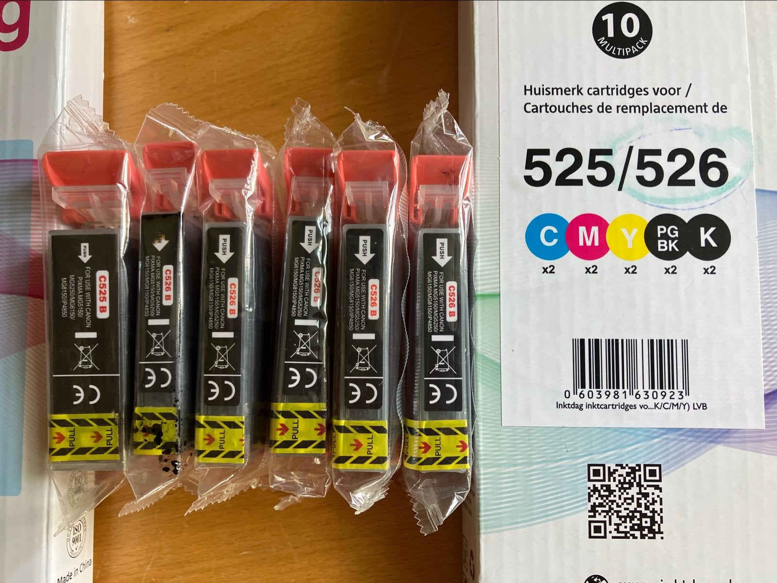Inktcartridges Canon 5100 serie (525/526) - 5+1 stuks, Ophalen of Verzenden, Nieuw, Cartridge