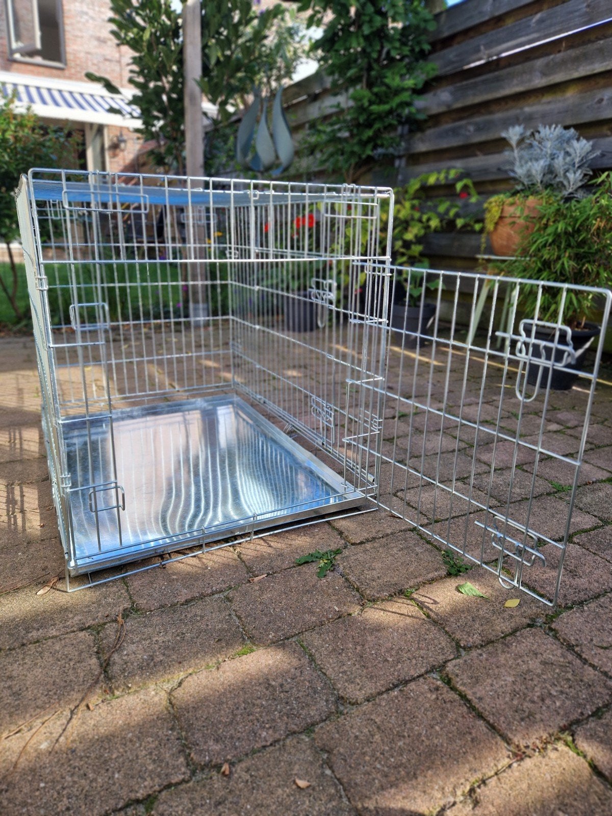 Honden bench NIEUW zilverkleur, Ophalen, Nieuw, 75 tot 110 cm, Minder dan 65 cm