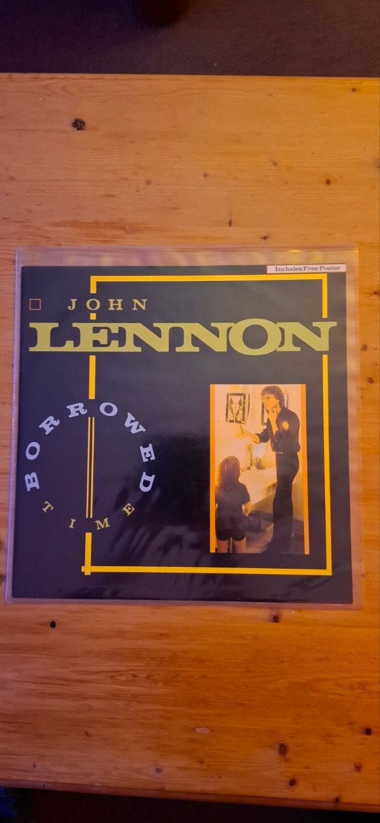 John Lennon - Borrowed Time Maxi Single (Mint Conditie), Inclusief poster, Ophalen of Verzenden, Zo goed als nieuw, EP