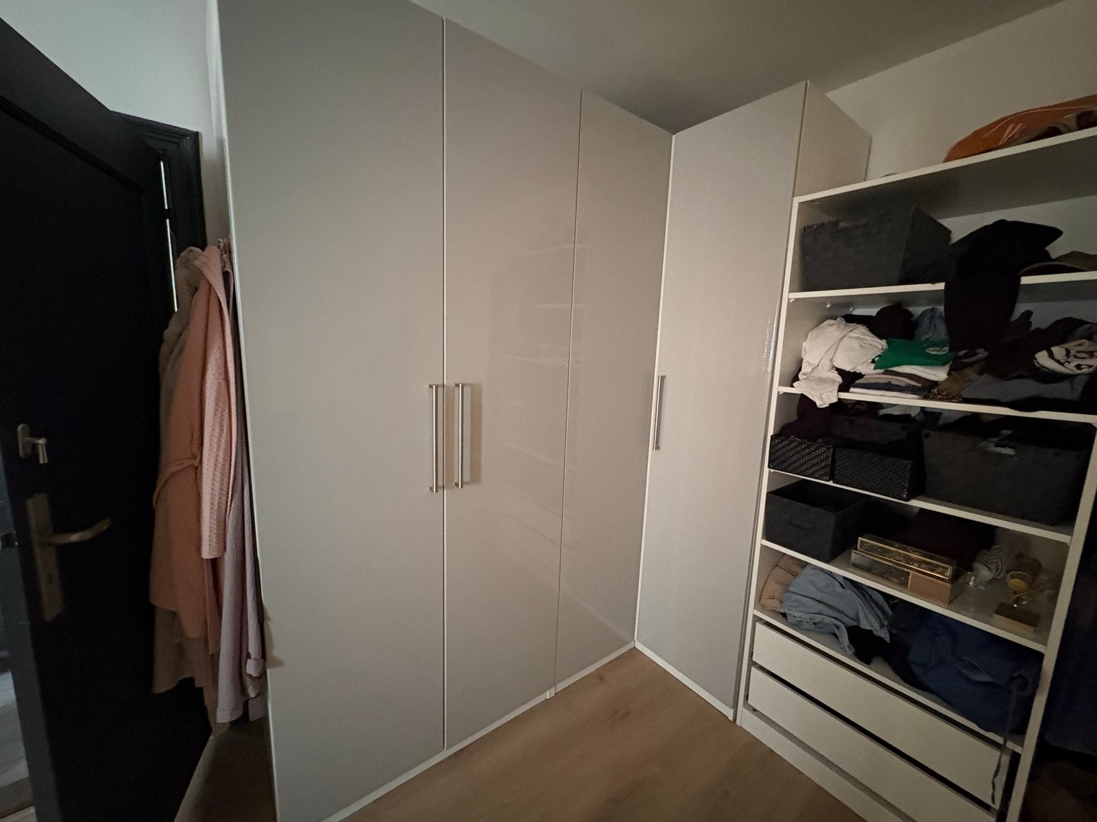 kledingkast met lades en hangruimte, Ophalen, Overige materialen, 100 tot 150 cm, 200 cm of meer