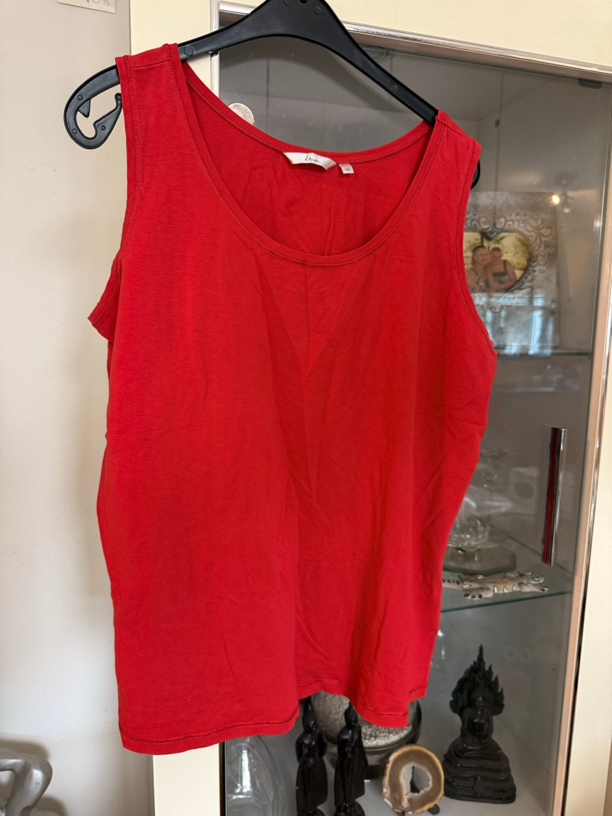 Rood mouwloos topje van Miss Etam, maat 52, Kleding | Dames, Grote Maten, Ophalen of Verzenden, Zo goed als nieuw, Rood