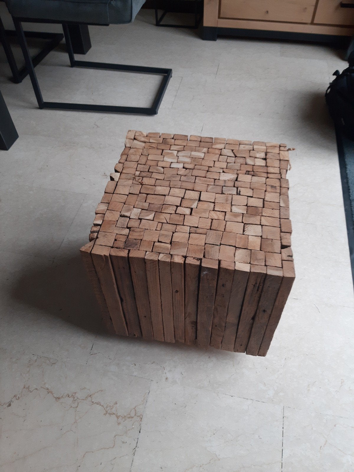 houten kist, blik met wielen en 2 plankjes, Huis en Inrichting, Ophalen, 50 tot 100 cm, Minder dan 50 cm