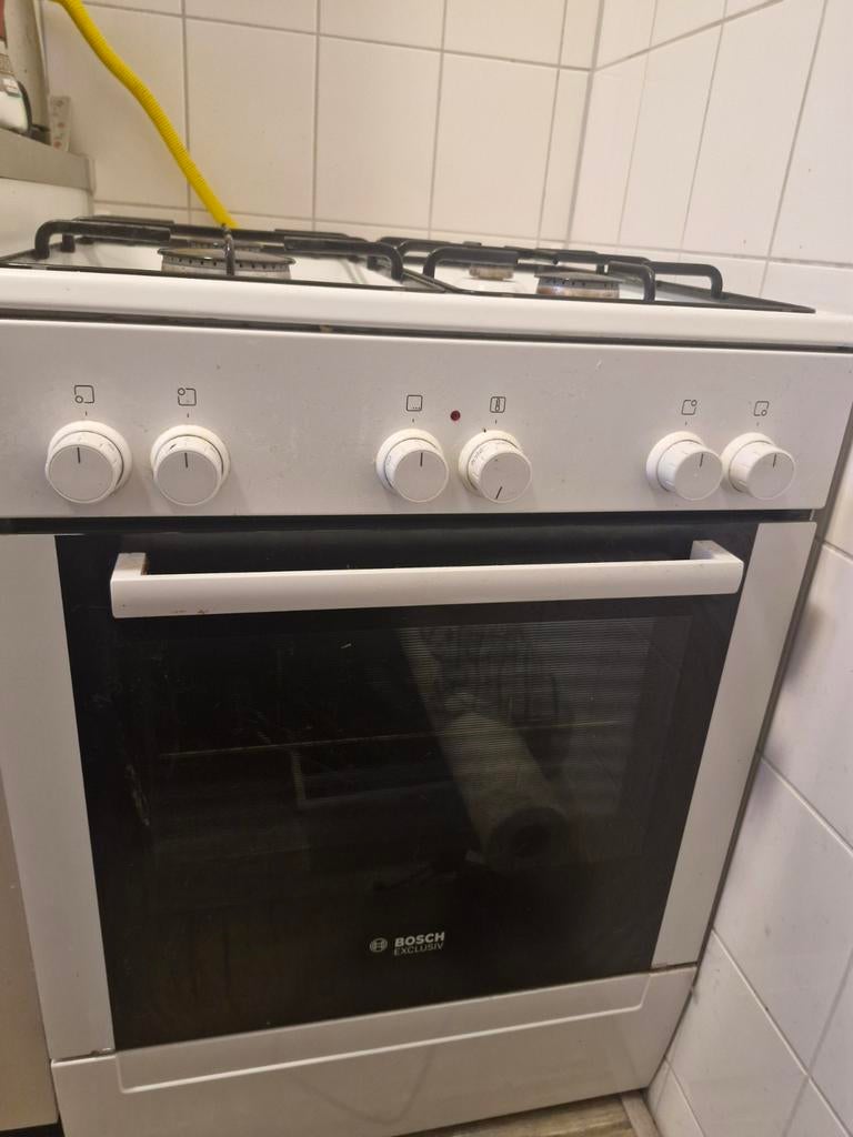 Bosch exclusiv, Ophalen, 4 kookzones, Gas, Vrijstaand