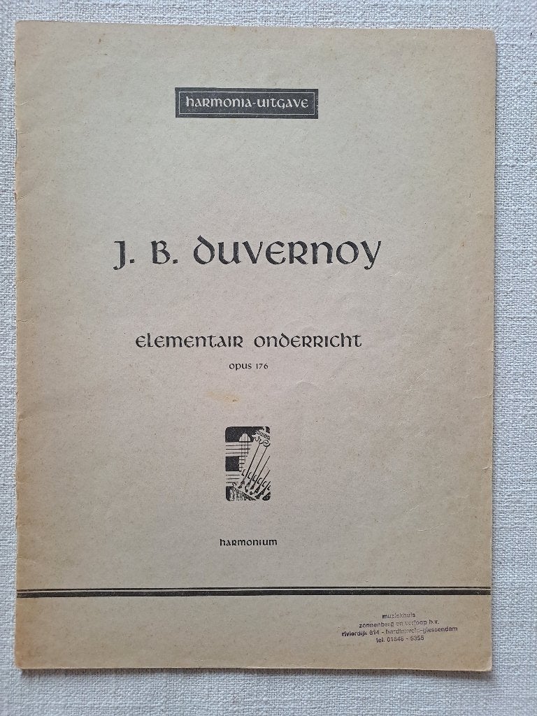 J.B. Duvernoy: elementair onderricht, Orgel, Gebruikt, Les of Cursus, Ophalen of Verzenden