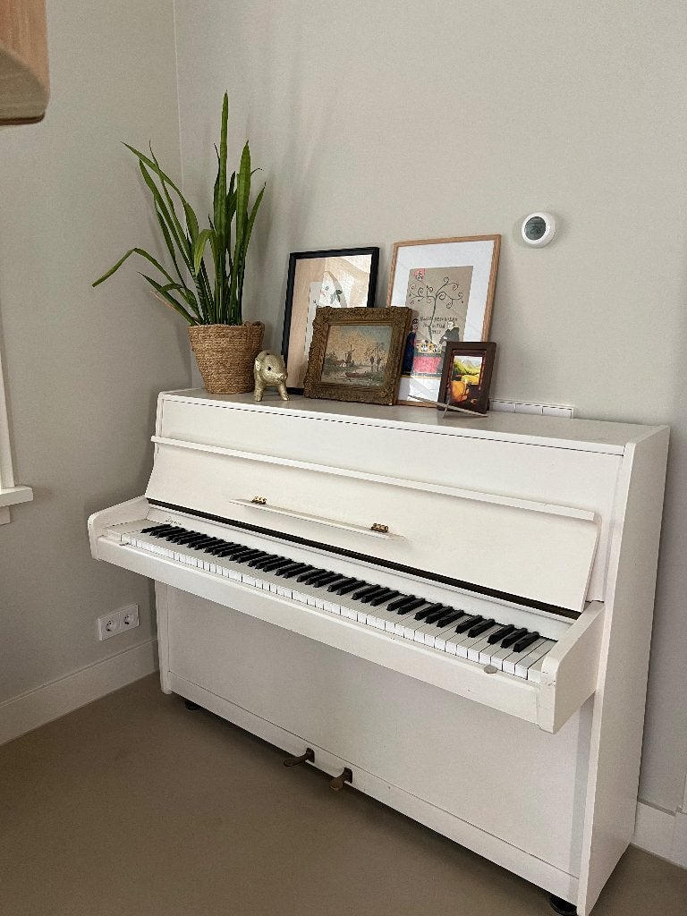 Piano, Muziek en Instrumenten, Piano's, Ophalen, Gebruikt, Wit, Piano