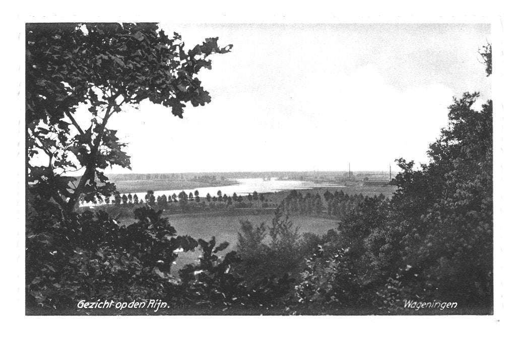 968256	Wageningen	Gezicht	op den Rijn	1933	Gelopen