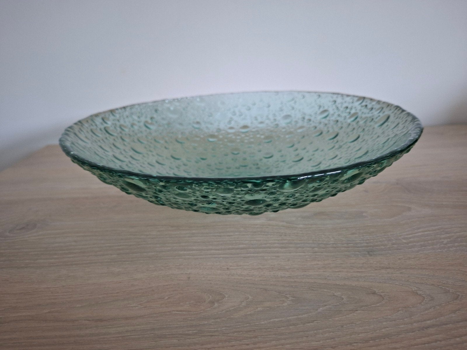 Grote Vintage Glazen Druppelschaal • Pavel Panek (Libochovic, Ophalen, Zo goed als nieuw, Rond, Glas