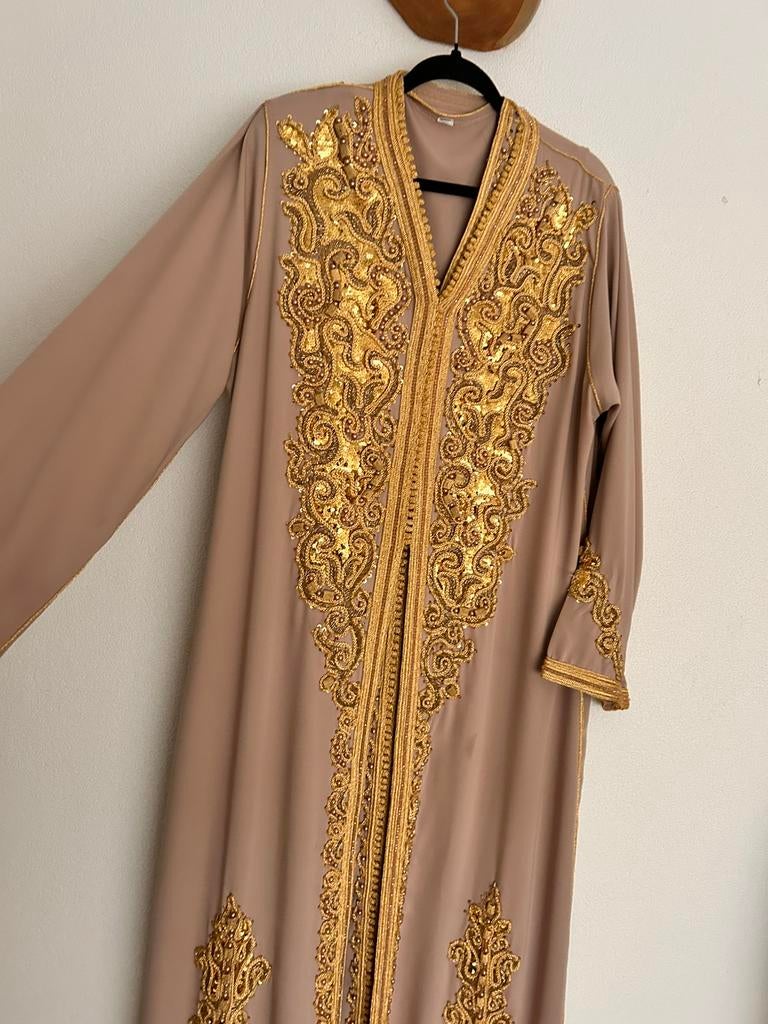 Collectie 2026 Marokkaanse jurk kaftan  takchita 42/44/46, Kleding | Dames, Gelegenheidskleding, Overige typen, Blauw, Maat 42/44 (L)