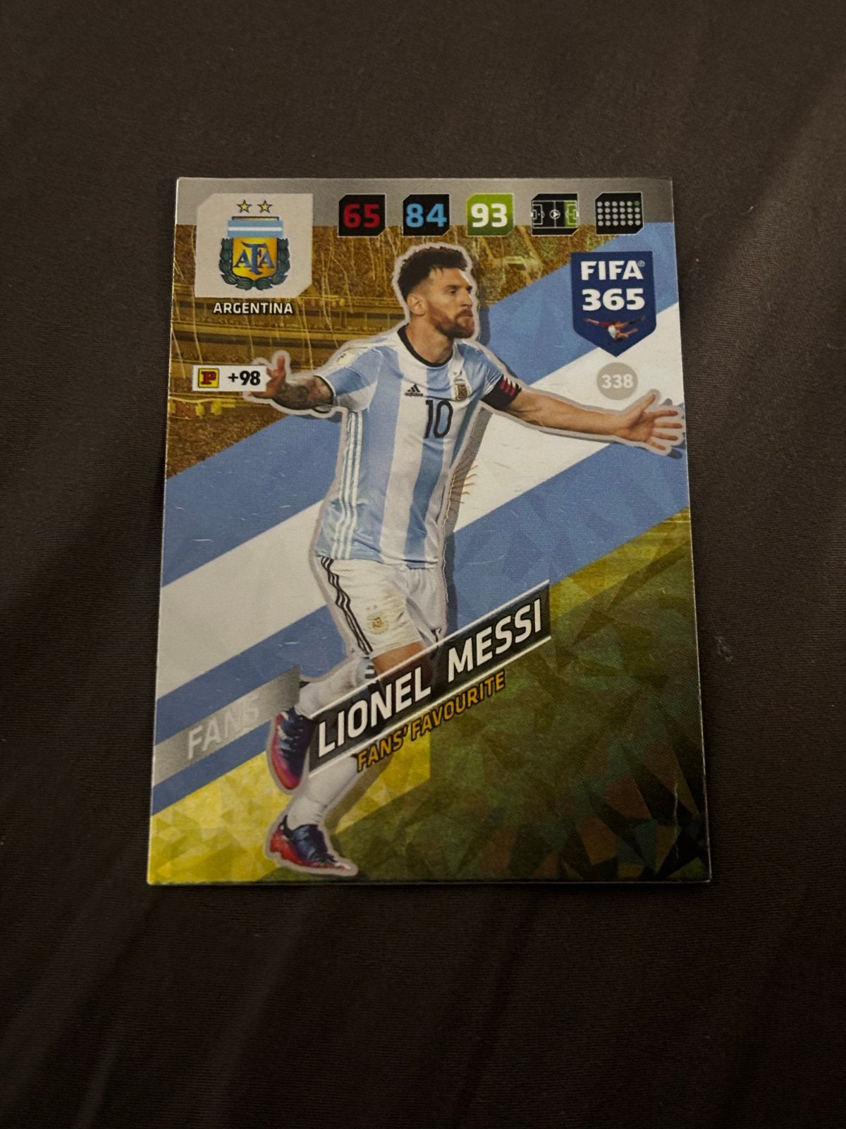 Lionel Messi FIFA 365 Adrenalyn XL Spelerskaart, Ophalen of Verzenden, Zo goed als nieuw, Buitenlandse clubs, Spelerskaart
