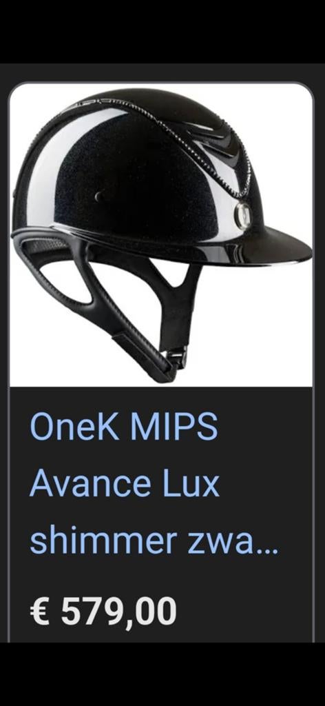 Onek MIPS Avance Lux Cap/Helm, Dieren en Toebehoren, Ophalen of Verzenden, Nieuw, Dressuur, Cap