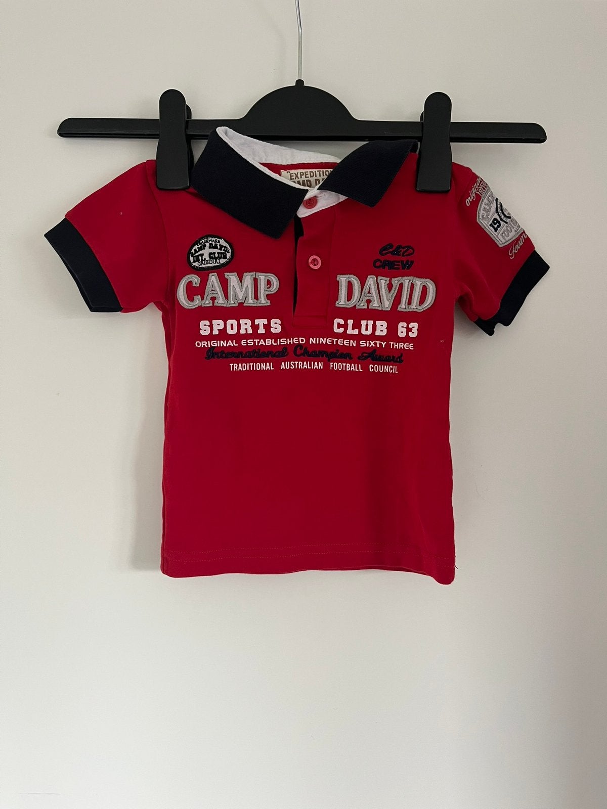 Rode Camp David poloshirt / polo / shirt, maat 92 Camp David, Ophalen of Verzenden, Zo goed als nieuw, Jongen, Shirt of Longsleeve