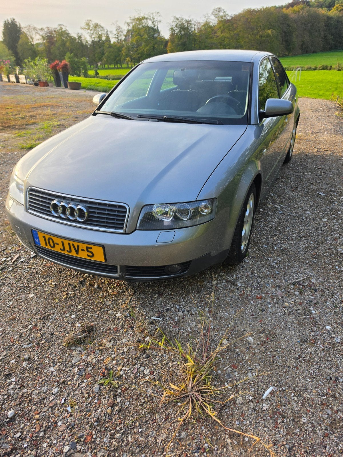 Audi A4 2003 Grijs, Auto's, Stof, Zwart, 1436 kg, A4