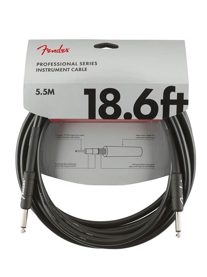 Fender Gitaarkabel Professional Series 5.5 Meter zwart, Muziek en Instrumenten, Kabels en Stekkers, ., Nieuw, Ophalen of Verzenden