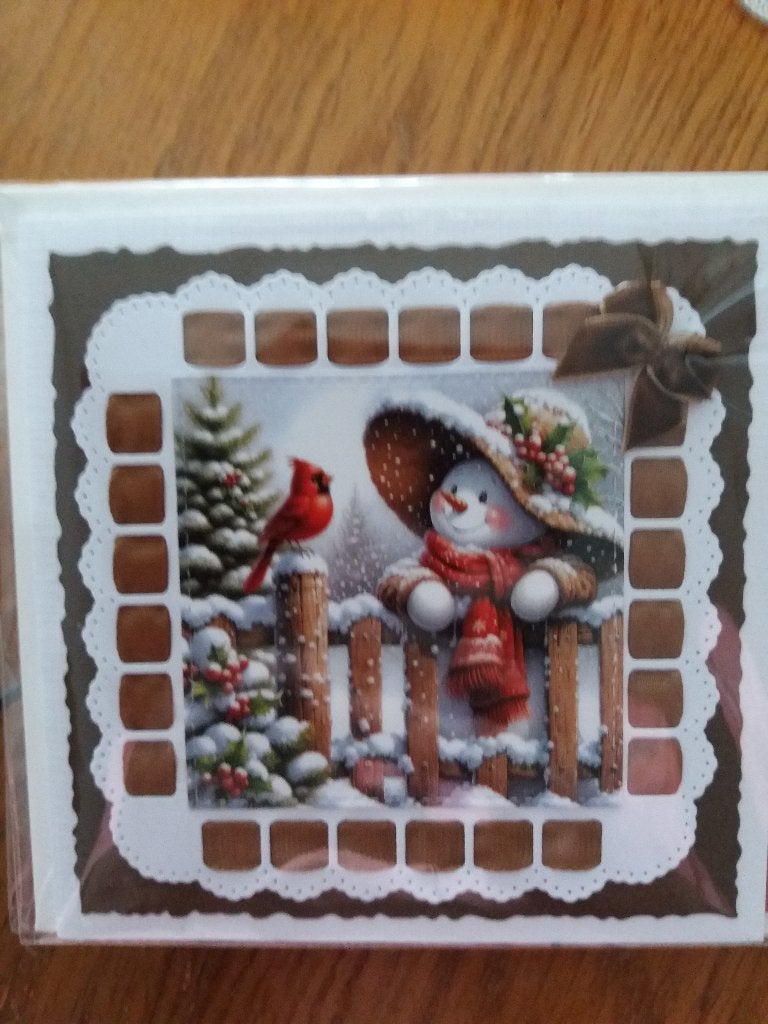 Kerstkaartje met sneeuwpop no. 146, Ophalen of Verzenden, Nieuw, Kerst