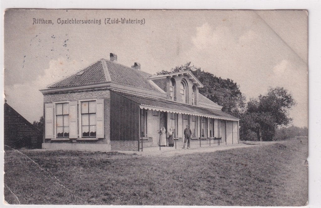 Ritthem Zuid-Watering opzichterswoning, Verzamelen, Ophalen of Verzenden, Voor 1920, Gelopen, Zeeland