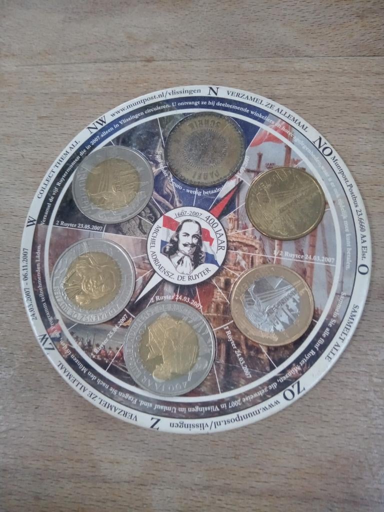 Munten set 400 jaar Michel Adriaensz.De Ruyter, Ophalen of Verzenden, Overige waardes, Setje