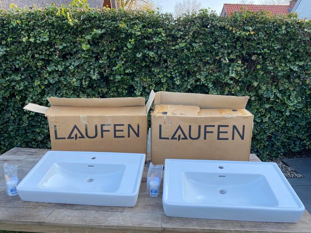 2 nieuwe wastafels wit, Ophalen, Zo goed als nieuw, Wastafel