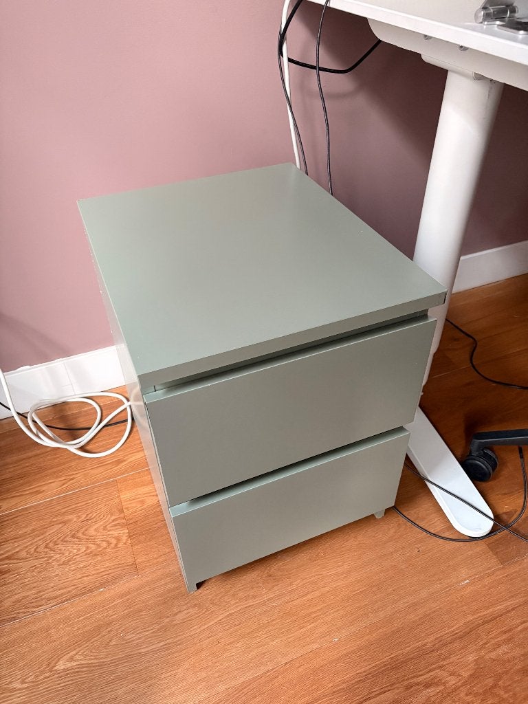 IKEA malm 2 lades pastelgroen, Ophalen, Minder dan 50 cm, Gebruikt, 50 tot 75 cm