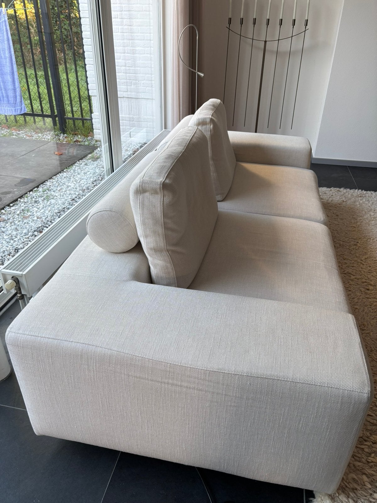 Linteloo design comfortabele bank - Crèmekleurig, Ophalen, Modern design, 75 tot 100 cm, Zo goed als nieuw