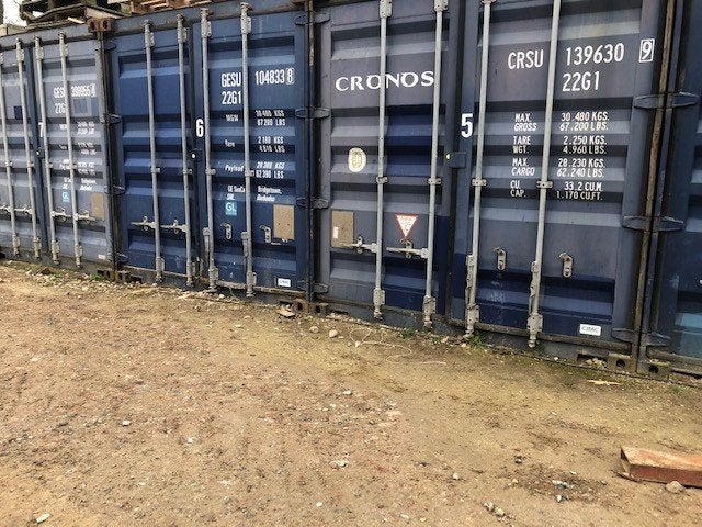 zeecontainer/ zeecontainers 20 ft. 2 stuks, Zakelijke goederen, Machines en Bouw | Keten en Containers, Ophalen
