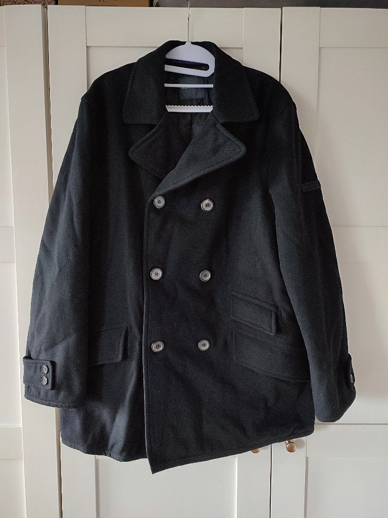 Halflange zwarte peacoat jas Marc O'Polo - Maat L, Zwart, Maat 42/44 (L), Ophalen of Verzenden, Marc O'Polo