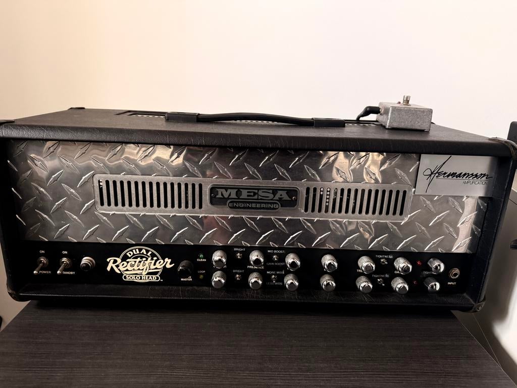 Mesa Boogie Dual Rectifier rev G Hermansson Rebuild, Gebruikt, Met versterker, Solid body, Ophalen