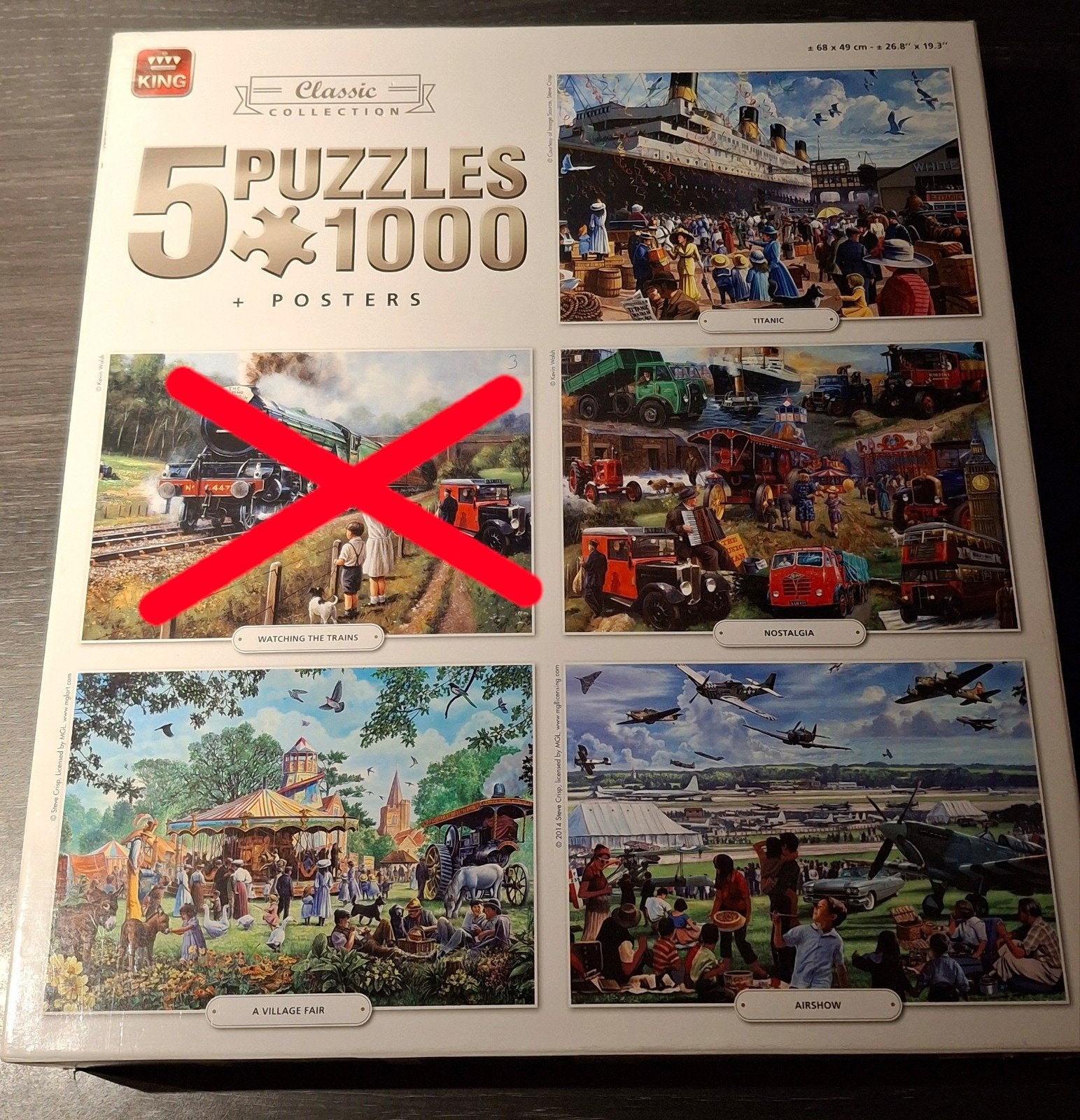 4 legpuzzels van KING, Hobby en Vrije tijd, Denksport en Puzzels, Ophalen of Verzenden, 500 t/m 1500 stukjes, Gebruikt
