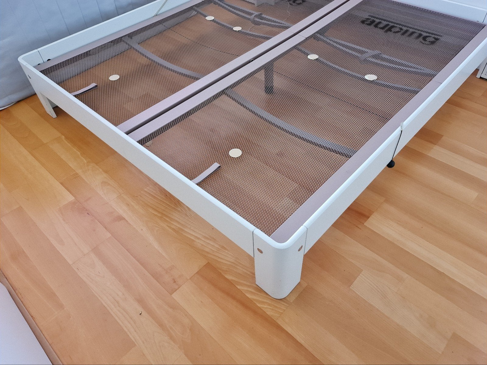 Auping auronde / 180x200 / Verstelbare spiraalbodems, Ophalen, Wit, Tweepersoons, 180 cm