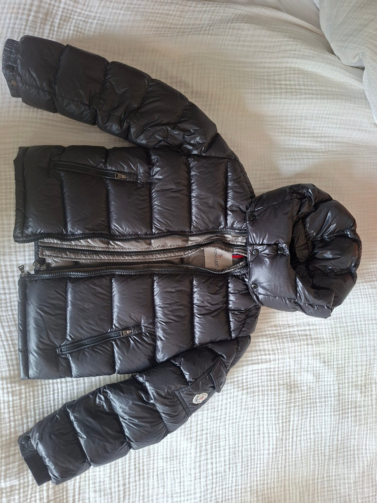 Moncler Jas 140 cm, Kleding | Heren, Ophalen of Verzenden, Zo goed als nieuw, Zwart