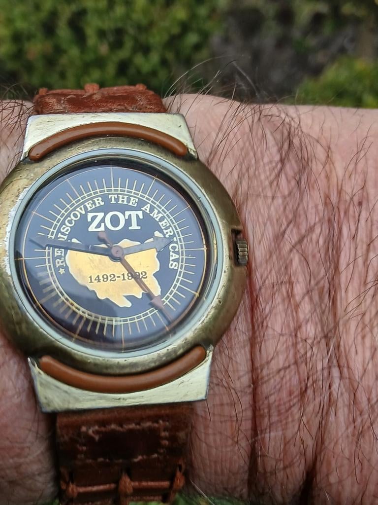 Zeldzaam vintage horloge Columbus Amerika 1492-1992, Ophalen of Verzenden