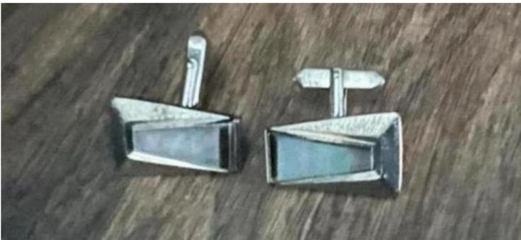 Vintage manchetknopen parelmoer, Sieraden, Tassen en Uiterlijk, Manchetknopen, Ophalen of Verzenden, Zo goed als nieuw, Overige materialen