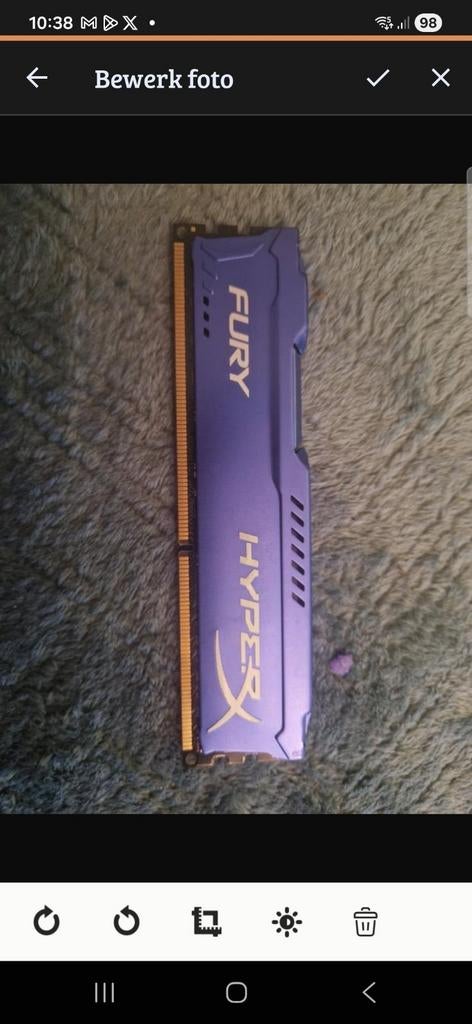 HyperX FURY DDR3 RAM Geheugenmodule - 8GB, Computers en Software, RAM geheugen, Gebruikt, Server, 8 GB, DDR3