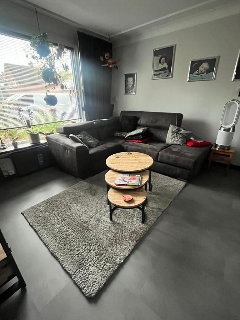 Hoekbank met elektrische relaxfunctie - 2 delen leder, Ophalen, 250 tot 300 cm, Gebruikt, 100 tot 125 cm
