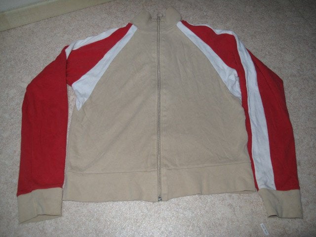 Vest Sutherland rood/wit/beige, okselwijdte 92 cm, Sutherland, Meerkleurig, Ophalen of Verzenden, Maat 36 (S)