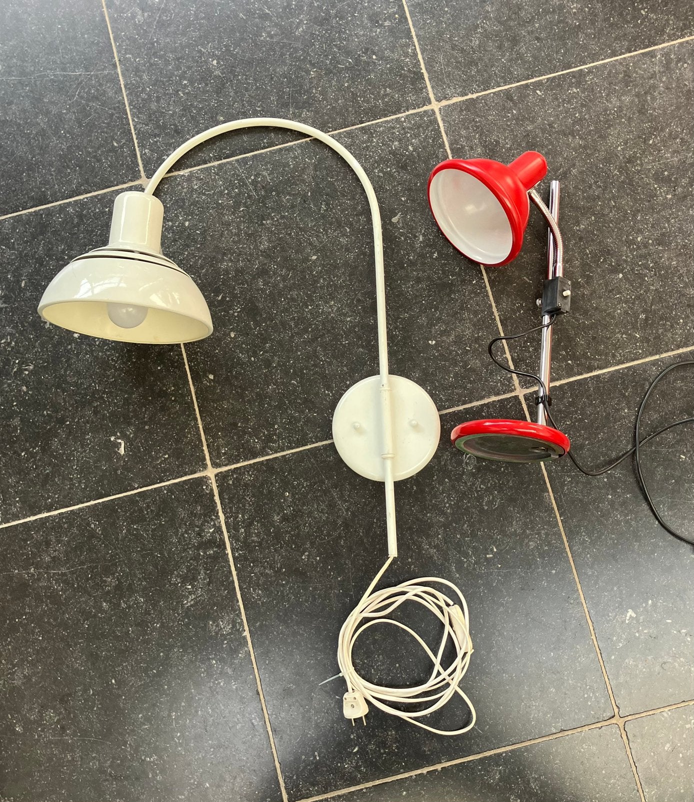 2 x vintage Herda / Anvia lamp, Ophalen, Gebruikt, Anvia, E27 (groot)