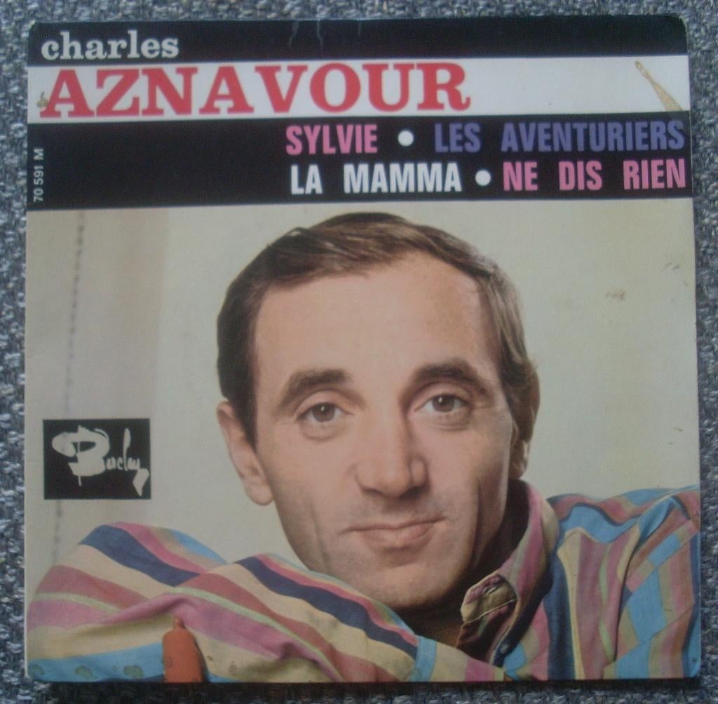 Charles Aznavour - Sylvie / La Mamma (7"EP) 4 tracks, Ophalen of Verzenden, Gebruikt, Pop