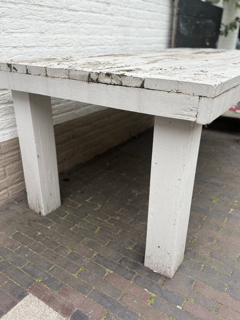 Tuintafel steigerhout gratis, Tuin en Terras, Tuintafels, Ophalen, Gebruikt, Rechthoekig, Hout